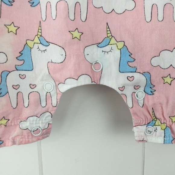 Smocked Unicorn Romper 6-12M - Picture 6 of 13
